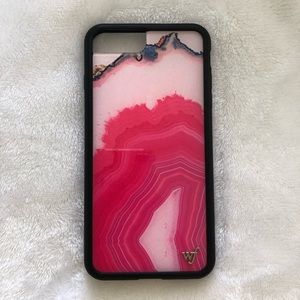 wildflower pink marble iphone 6/7/8 plus case